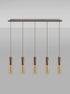 Brooks Slim Linear Pendant 5 Light