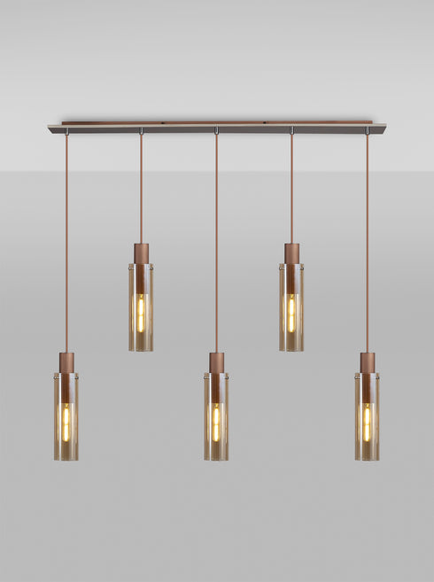 Brooks Slim Linear Pendant 5 Light