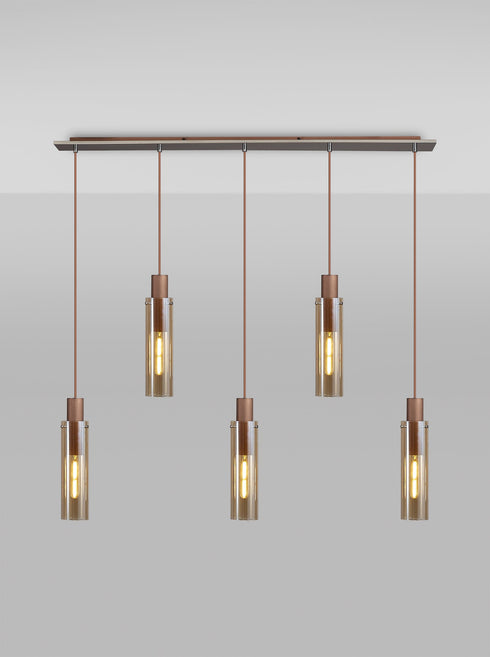 Brooks Slim Linear Pendant 5 Light