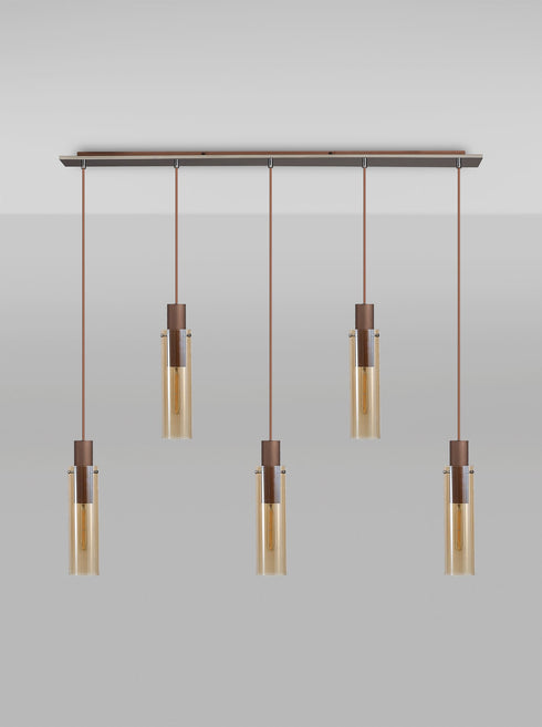 Brooks Slim Linear Pendant 5 Light
