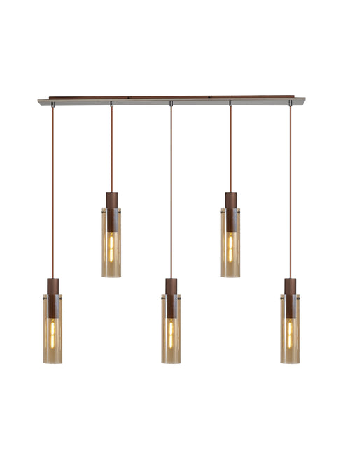 Brooks Slim Linear Pendant 5 Light