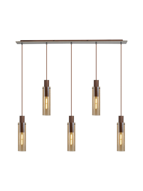 Brooks Slim Linear Pendant 5 Light