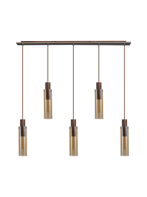 Brooks Slim Linear Pendant 5 Light