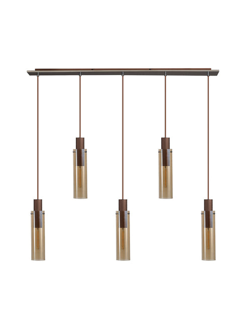 Brooks Slim Linear Pendant 5 Light