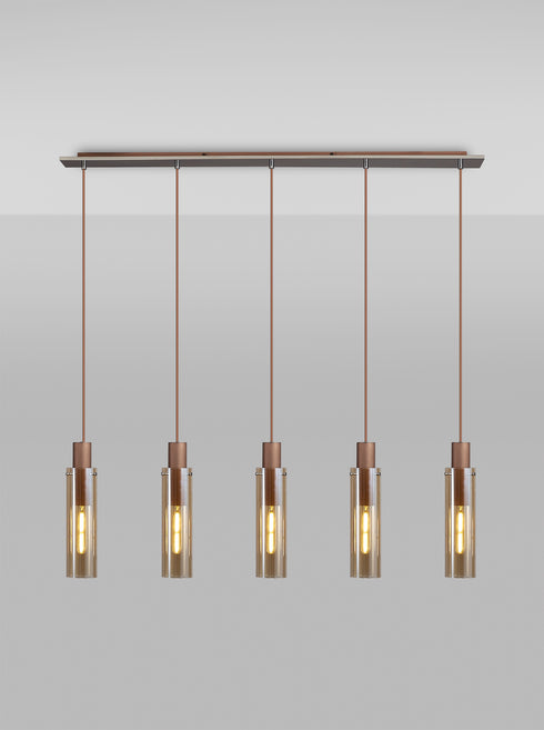 Brooks Slim Linear Pendant 5 Light
