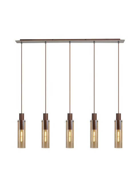 Brooks Slim Linear Pendant 5 Light