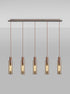 Brooks Slim Linear Pendant 5 Light