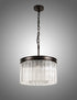 Burnaby Round Pendant /Semi Flush 5 Light Brown Oxide Small