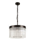 Burnaby Round Pendant /Semi Flush 5 Light Brown Oxide Small