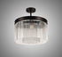 Burnaby Round Pendant /Semi Flush 5 Light Brown Oxide Small