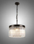 Burnaby Round Pendant /Semi Flush 5 Light Brown Oxide Small