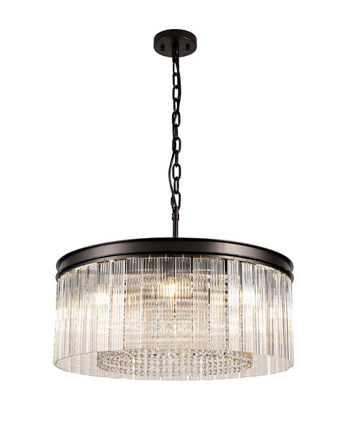 Burnaby Pendant/Semi Flush 8 Light Brown Oxide Medium