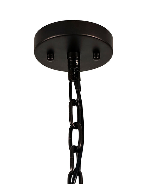 Burnaby Pendant/Semi Flush 8 Light Brown Oxide Medium