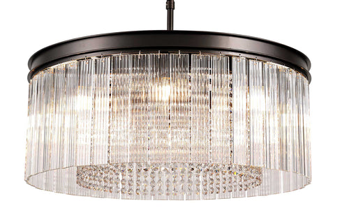 Burnaby Pendant/Semi Flush 8 Light Brown Oxide Medium