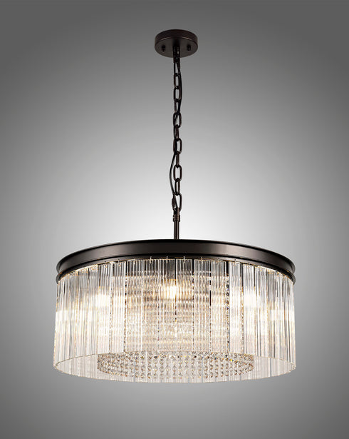 Burnaby Pendant/Semi Flush 8 Light Brown Oxide Medium