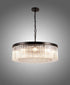 Burnaby Round Pendant/Semi Flush 10 Light Brown Oxide Large