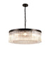 Burnaby Round Pendant/Semi Flush 10 Light Brown Oxide Large