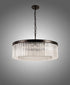Burnaby Round Pendant/Semi Flush 10 Light Brown Oxide Large