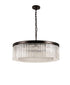 Burnaby Round Pendant/Semi Flush 10 Light Brown Oxide Large