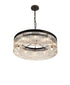 Burnaby Round Pendant/Semi Flush 10 Light Brown Oxide Large