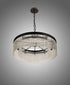 Burnaby Round Pendant/Semi Flush 10 Light Brown Oxide Large