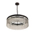 Burnaby Round Pendant/Semi Flush 10 Light Brown Oxide Large