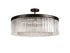 Burnaby Round Pendant/Semi Flush 10 Light Brown Oxide Large
