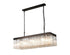 Burnaby Rectangular Pendant/Semi Flush 11 Light Brown Oxide