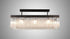 Burnaby Rectangular Pendant/Semi Flush 11 Light Brown Oxide