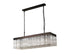 Burnaby Rectangular Pendant/Semi Flush 11 Light Brown Oxide