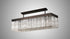 Burnaby Rectangular Pendant/Semi Flush 11 Light Brown Oxide