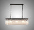 Burnaby Rectangular Pendant/Semi Flush 11 Light Brown Oxide