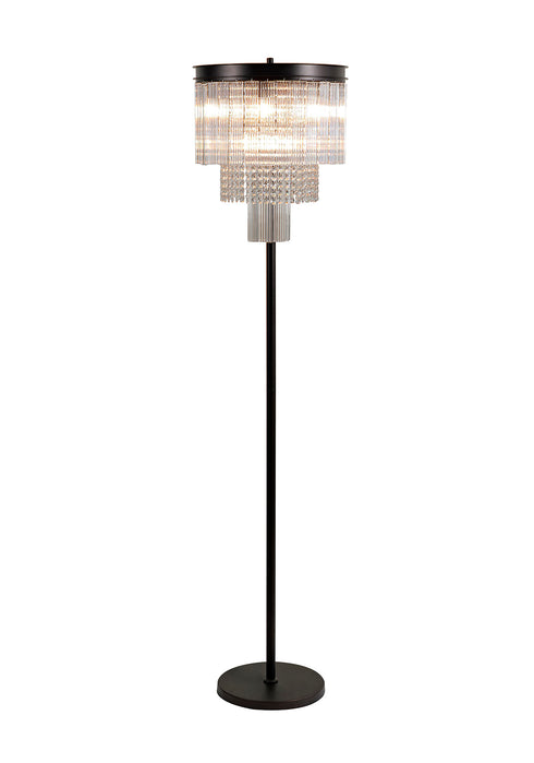 Burnaby Floor Lamp 9 Light Brown Oxide