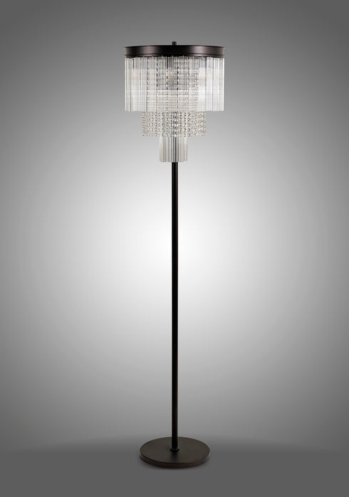 Burnaby Floor Lamp 9 Light Brown Oxide
