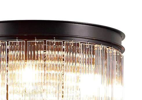 Burnaby Floor Lamp 9 Light Brown Oxide