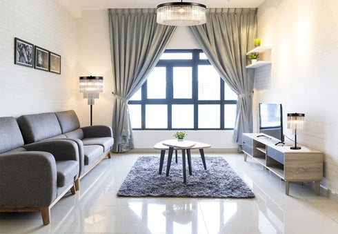 Burnaby Floor Lamp 9 Light Brown Oxide