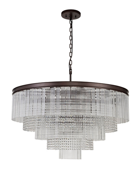 Burnaby 3 Tier Round Pendant 27 Light Brown Oxide Large