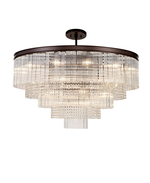 Burnaby 3 Tier Round Pendant 27 Light Brown Oxide Large