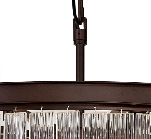 Burnaby 3 Tier Round Pendant 27 Light Brown Oxide Large