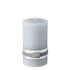 Rustic Pillar Candle Light Grey