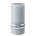 Rustic Pillar Candle Light Grey