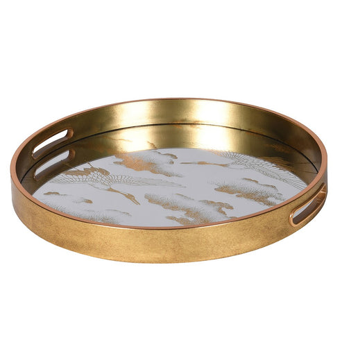 Golden Bird & Clouds Tray