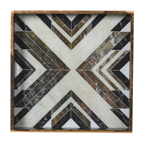 Marble Geometric Square Tray