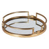Circle Gold Frame Mirror Tray