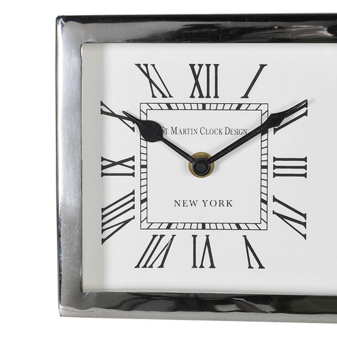 Chrome World Table Clock