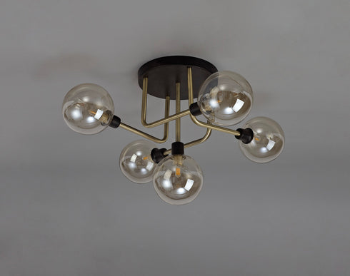 Delian Flush Ceiling 5 Light