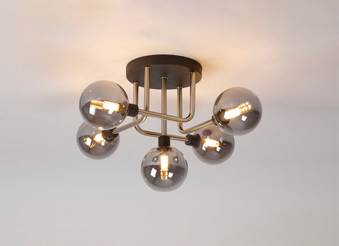 Delian Flush Ceiling 5 Light