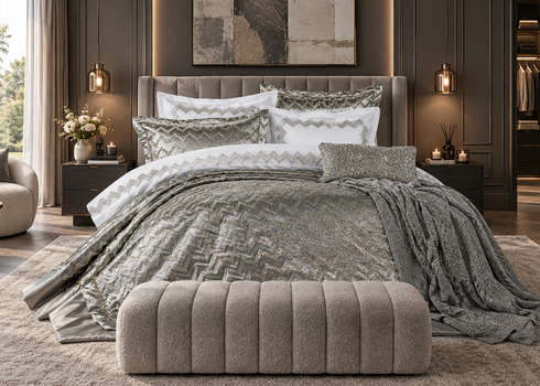 Elena Beige Bedspread 4 Piece Set