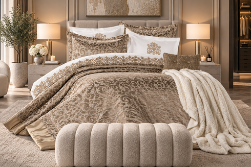 Darcie Cream Bedspread 3 Piece Set