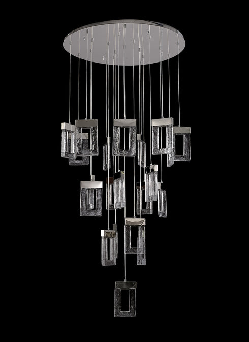 Edison Pendant 21 Light Polished Chrome 5m